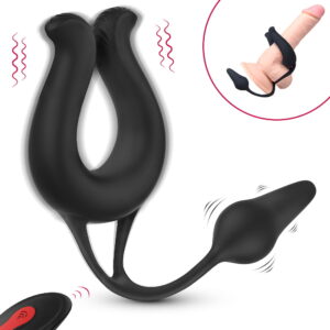 Todas Vibrator Cock Ring & Vibrator Butt Plug